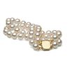 Image 1 : Double Strand White Akoya Pearl Bracelet, 6.5-7.0mm