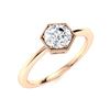 Image 2 : Natural 1.02 CTW Diamond Solitaire Ring 18K Rose Gold