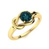 Image 2 : Natural 1.26 CTW Blue Diamond Solitaire Ring 14K Yellow Gold