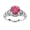 Image 1 : Natural 1.05 CTW Tourmaline & Diamond Engagement Ring 14K White Gold