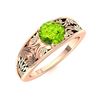 Image 2 : Natural 1.05 CTW Peridot Solitaire Ring 14K Rose Gold