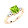 Image 2 : Natural 1.56 CTW Peridot & Diamond Engagement Ring 14K Rose Gold