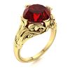 Image 2 : Natural 2.91 CTW Garnet Solitaire Ring 14K Yellow Gold