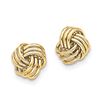Image 1 : 14k Solid Gold Polished Triple Knot Post Earrings