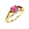 Image 2 : Natural 0.65 CTW Tourmaline Solitaire Ring 14K Yellow Gold