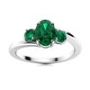 Image 1 : Natural 1.03 CTW Emerald Solitaire Ring 18K White Gold