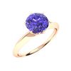 Image 2 : Natural 1.22 CTW Tanzanite Solitaire Ring 18K Rose Gold