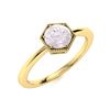 Image 2 : Natural 1.06 CTW Rose Quartz Solitaire Ring 18K Yellow Gold