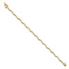 Image 2 : 14k Yellow Gold Diamond Wave Bracelet - 7 in.