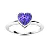 Image 1 : Natural 0.47 CTW Tanzanite Solitaire Ring 18K White Gold