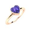 Image 2 : Natural 1.56 CTW Tanzanite Solitaire Ring 18K Rose Gold