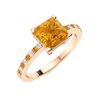 Image 2 : Natural 1.04 CTW Citrine & Diamond  Engagement Ring 14K Rose Gold
