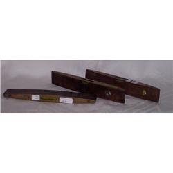 3 BRASS SPIRIT LEVELS