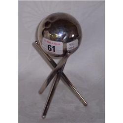 EDINBURGH SILVER BOWLING JACK AND STAND