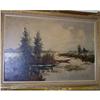 Image 1 : 24" X 35½" GILT FRAMED OIL PAINTING ON CANVAS "EVENING LIGHT" BY BOB SALOM