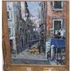 Image 1 : 24" X 19½" GILT FRAMED OIL PAINTING ON CANVAS "BRIDGE IN VENICE" BY ANTONIO