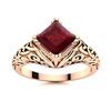 Image 1 : Natural 0.67 CTW Ruby Solitaire Ring 18K Rose Gold