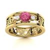 Image 1 : Natural 0.48 CTW Tourmaline & Diamond Engagement Ring 18K Yellow Gold
