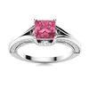 Image 1 : Natural 1.13 CTW Tourmaline & Diamond Engagement Ring 18K White Gold