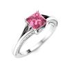 Image 2 : Natural 1.13 CTW Tourmaline & Diamond Engagement Ring 18K White Gold