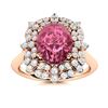 Image 1 : Natural 2.43 CTW Tourmaline & Diamond Engagement Ring 14K Rose Gold