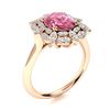 Image 2 : Natural 2.43 CTW Tourmaline & Diamond Engagement Ring 14K Rose Gold