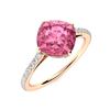 Image 2 : Natural 1.58 CTW Tourmaline & Diamond Engagement Ring 18K Rose Gold