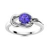 Image 1 : Natural 0.71 CTW Tanzanite Solitaire Ring 14K White Gold
