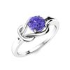 Image 2 : Natural 0.71 CTW Tanzanite Solitaire Ring 14K White Gold