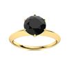 Image 1 : Natural 1.21 CTW Onyx Solitaire Ring 14K Yellow Gold