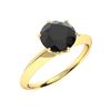 Image 2 : Natural 1.21 CTW Onyx Solitaire Ring 14K Yellow Gold