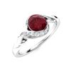 Image 2 : Natural 1.74 CTW Ruby & Diamond Engagement Ring 14K White Gold