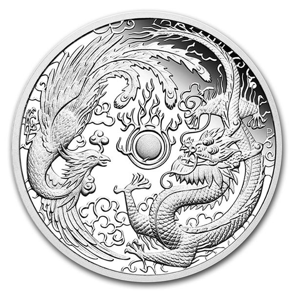 2018 Australia 1 oz Silver Proof Dragon & Phoenix