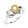 Image 2 : Natural 0.77 CTW Pearl Solitaire Ring 18K White Gold
