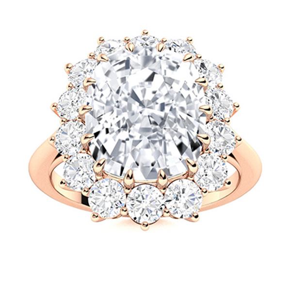 Natural 5.83 CTW Topaz & Diamond Engagement Ring 18K Rose Gold