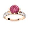 Image 1 : Natural 2.53 CTW Tourmaline & Diamond Engagement Ring 14K Rose Gold