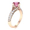 Image 2 : Natural 2.53 CTW Tourmaline & Diamond Engagement Ring 14K Rose Gold