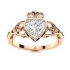 Image 1 : Natural 0.78 CTW Diamond Solitaire Ring 14K Rose Gold