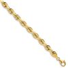 Image 2 : 14k Yellow Gold 7.0 mm Diamond Cut Quadruple Rope Chain - 8 in.