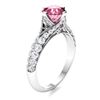 Image 2 : Natural 2.04 CTW Tourmaline & Diamond Engagement Ring 18K White Gold