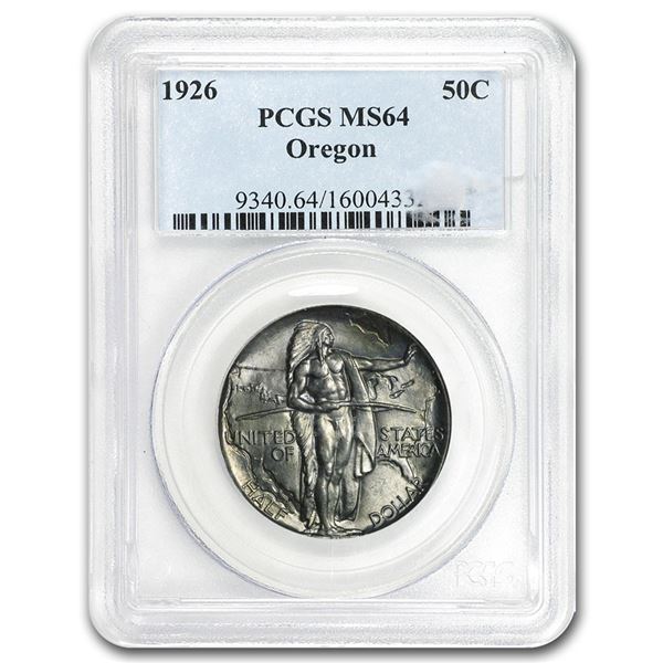 1926 Oregon Trail Memorial Half Dollar MS-64 PCGS