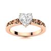 Image 1 : Natural 0.76 CTW Diamond Solitaire Ring 14K Rose Gold