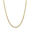 Image 1 : 14k Gold 4.5 mm Diamond-cut Quadruple Rope Chain Necklace - 24 in