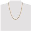 Image 2 : 14k Gold 4.5 mm Diamond-cut Quadruple Rope Chain Necklace - 24 in