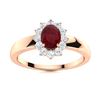 Image 1 : Natural 0.83 CTW Ruby & Diamond Engagement Ring 14K Rose Gold