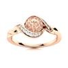 Image 1 : Natural 1.18 CTW Morganite & Diamond Engagement Ring 14K Rose Gold