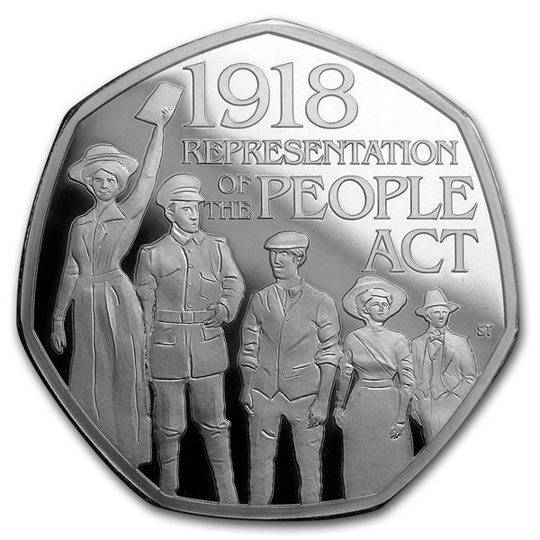 2018 GB 50p Silver Proof Representation of the People Piedfort