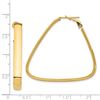 Image 2 : 14k Yellow Gold Omega Back Triangle Hoop Earrings - 5x44 mm