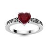 Image 1 : Natural 0.63 CTW Ruby Solitaire Ring 14K White Gold