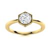 Image 1 : Natural 0.62 CTW Diamond Solitaire Ring 18K Yellow Gold